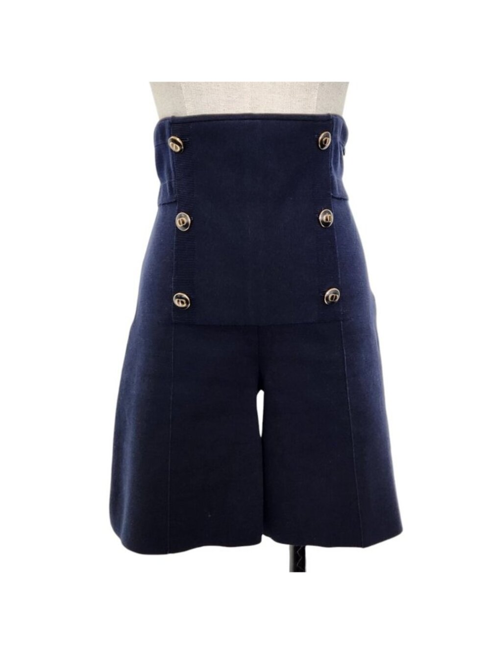 Dior High Waist Culottes Pants Navy 38